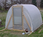 Greenhouse made from 2x4s and cattle panel